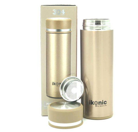 QUÀ TẶNG SÁNG TẠO  MẪU BÌNH GIỮ NHIỆT 420ml (VÀNG)