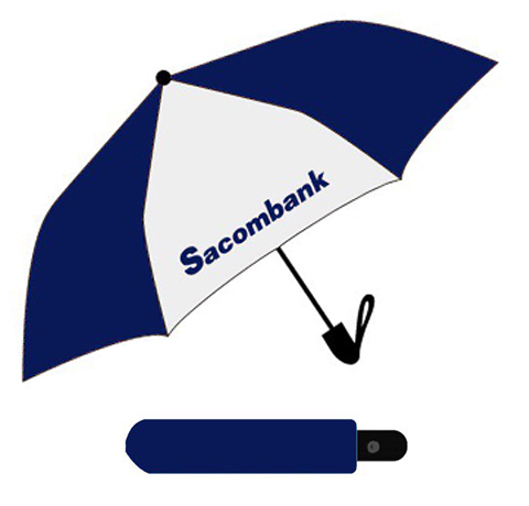 MẪU Ô DÙ QUẢNG CÁO MINI IN LOGO NGÂN HÀNG SACOMBANK