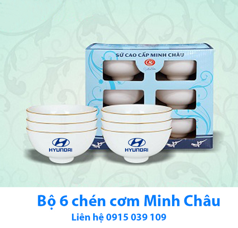 BỘ CHÉN MINH CHÂU MẠ VÀNG 6 CÁI LÀM QUÀ TẶNG CAO CẤP