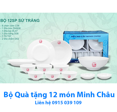 BỘ TÔ CHÉN DĨA IN LOGO LÀM QUÀ TẶNG CÔNG NHÂN VIÊN