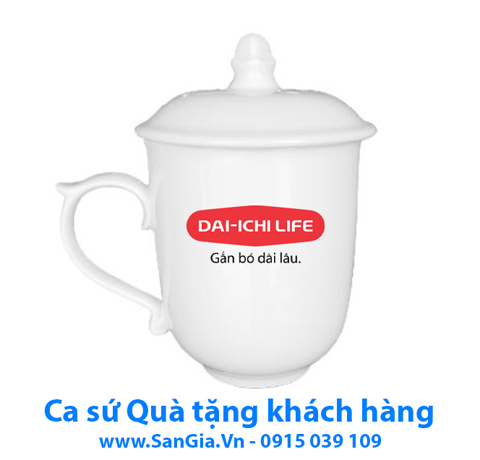 CỐC SỨ NGỌN LỬA MINH CHÂU 360ml CÓ NẮP LÀM QUÀ TẶNG NHÂN VIÊN