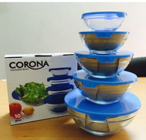 BỘ THỐ THỦY TINH INDO 5 MÓN QUÀ TẶNG GIA DỤNG CHO KHÁCH NỮ