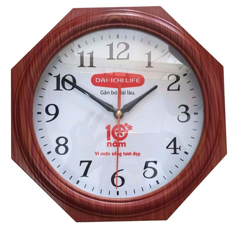 MẪU ĐỒNG HỒ QUÀ TẶNG GIẢ GỖ CÓ IN LOGO