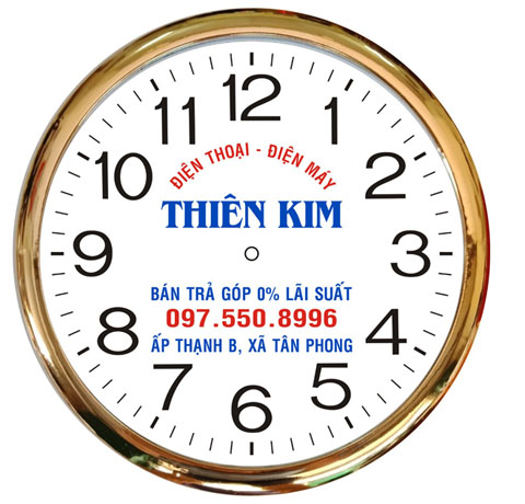 MẪU ĐỒNG HỒ MẠ VÀNG 30CM
