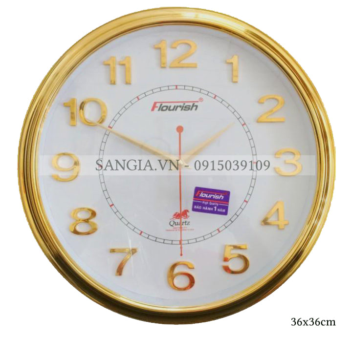 MẪU ĐỒNG HỒ XI VÀNG 36CM LÀM QUÀ TẶNG KHÁCH HÀNG HOẶC ĐẠI LÝ