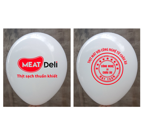 BÓNG BAY QUẢNG CÁO IN LOGO DELI 2 MÀU 2 MẶT