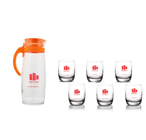 MẪU BỘ BÌNH 4 LY THỦY TINH OCEAN THÁI LAN IN LOGO