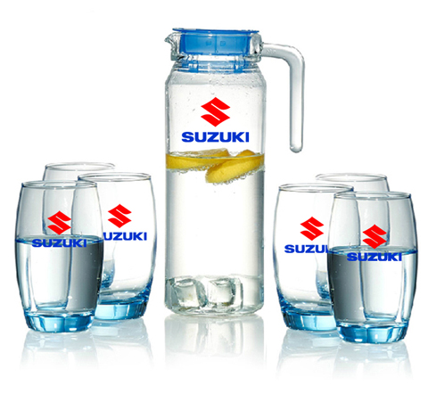 MẪU BỘ BÌNH THẲNG 4 LY THỦY TINH LUMINARC PHÁP IN LOGO