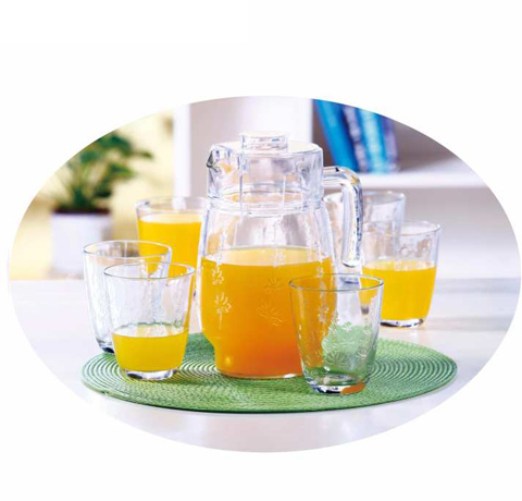 BỘ BÌNH LY THỦY TINH LUMINARC TIVOLI EMBOSSME 7 MÓN IN LOGO