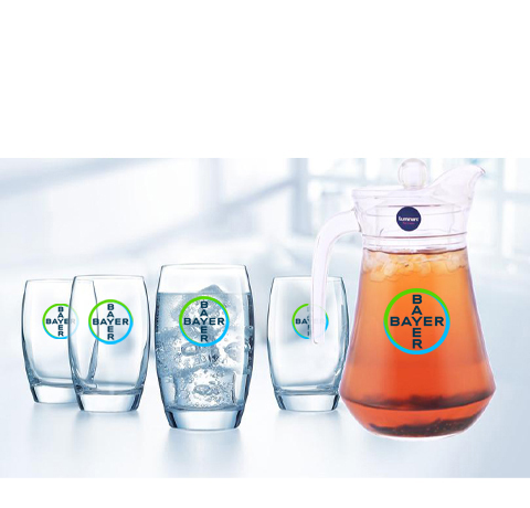 BỘ BÌNH LY THỦY TINH LUMINARC ARC SALTO 5 MÓN IN LOGO