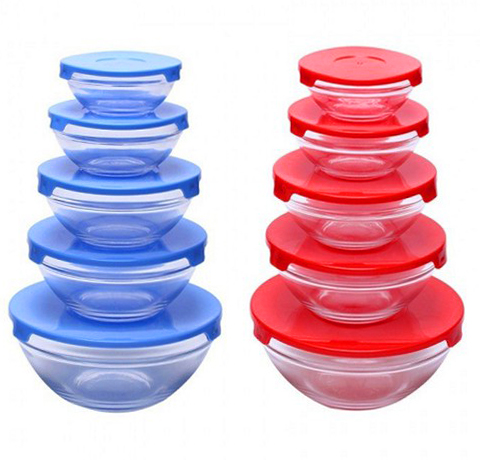 SET 5 THỐ THỦY TINH ĐỰNG THỰC PHẨM LÀM QUÀ KHUYẾN MÃI