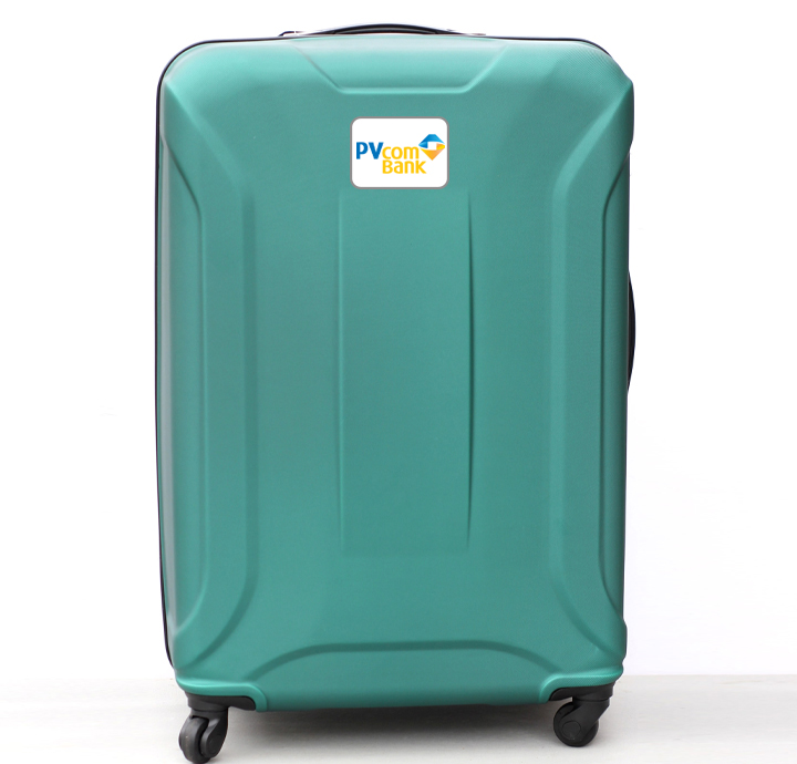 VALI QUÀ TẶNG VÂN DỌC 20inch IN LOGO PVCOMBANK