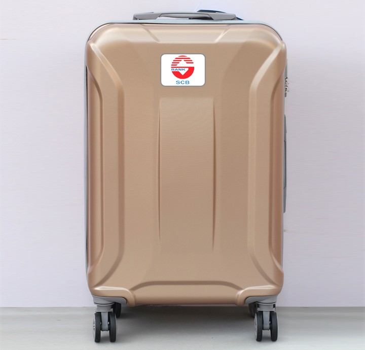 VALI QUÀ TẶNG VÂN DỌC 20inch IN LOGO NGÂN HÀNG SCB