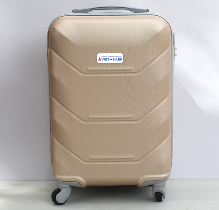 VALI QUÀ TẶNG VÂN CHỮ V KEM 20inch IN LOGO VIETABANK