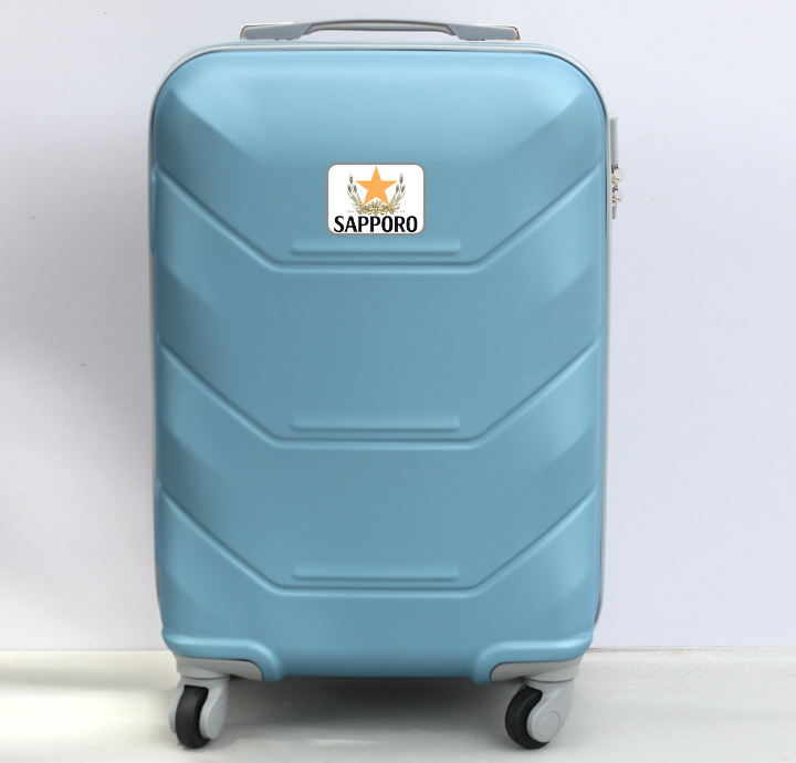 VALI VÂN CHỮ V XANH TRỜI NHẠT 20inch IN LOGO SAPORO