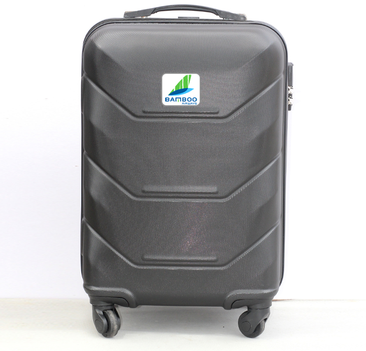 VALI VÂN CHỮ V ĐEN 20inch IN LOGO BAMBOO AIRLINE