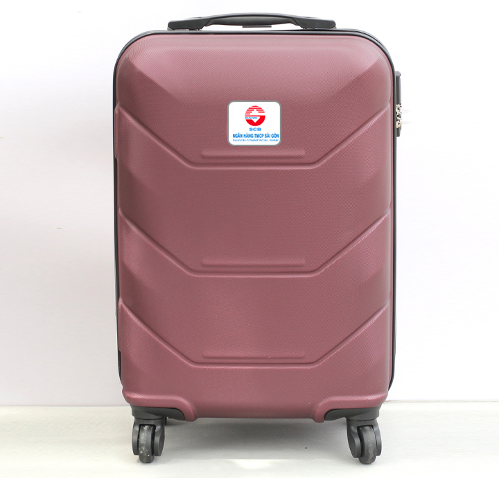 VALI VÂN CHỮ V HỒNG RUỐT 24inch IN LOGO SCBANK