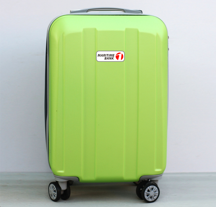 VALI KÉO GIÁ RẺ SỌC LỚN 24inch IN LOGO NGÂN HÀNG