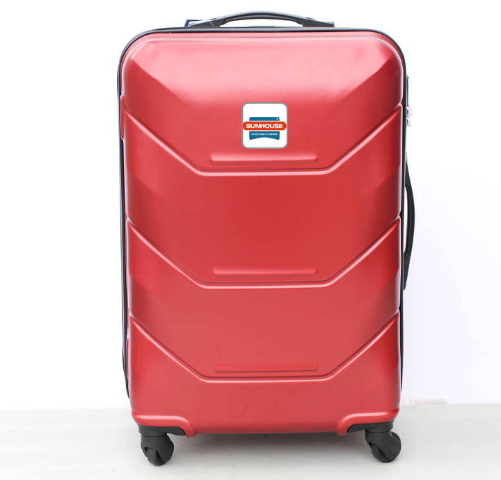 VALI QUẢNG CÁO VÂN CHỮ V ĐỎ 28inch IN LOGO SUNHOUSSE