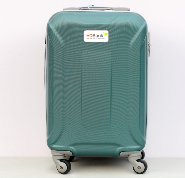 VALI QUẢNG CÁO SỌC LỚN XANH ĐẬM 28inch IN LOGO HDBANK