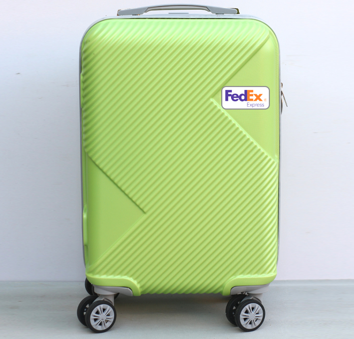 VALI KÉO GIÁ RẺ SỌC XANH NON 28inch IN LOGO 2 MÀU