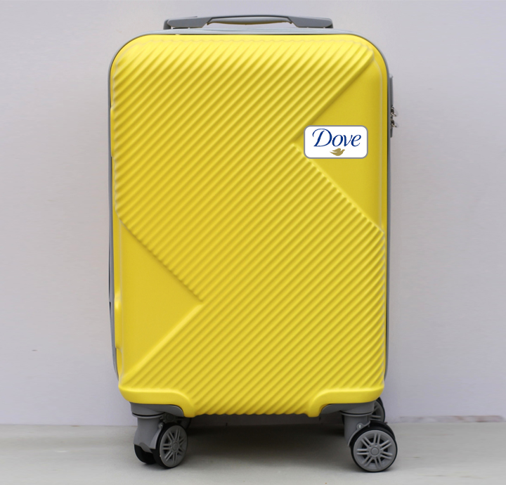 VALI KÉO GIÁ RẺ SỌC VÀNG 28inch IN LOGO DOVE 2 MÀU