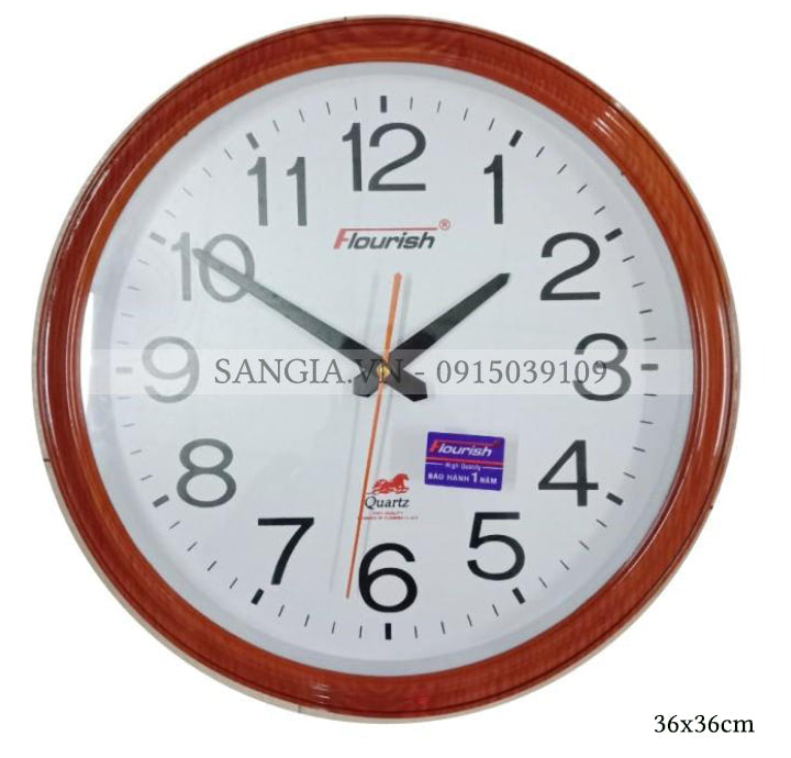 MẪU ĐỒNG HỒ TRÒN GIẢ GỖ 36CM