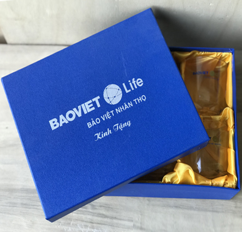 BỘ QUÀ TẶNG CAO CẤP 6 LY THỦY TINH IN LOGO