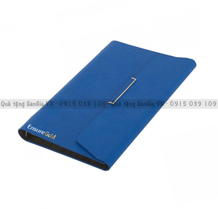 MẪU SỔ QUÀ TẶNG DÁN GÁY BÌA SIMILI LĂNG CẠNH NẸP INOX IN LOGO ENSURE GOLD