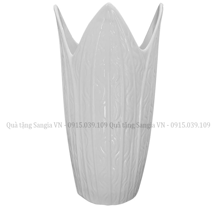 MẪU LỌ HOA BÁT TRÀNG HÌNH CÁNH HOA CÓ VÂN NỔI