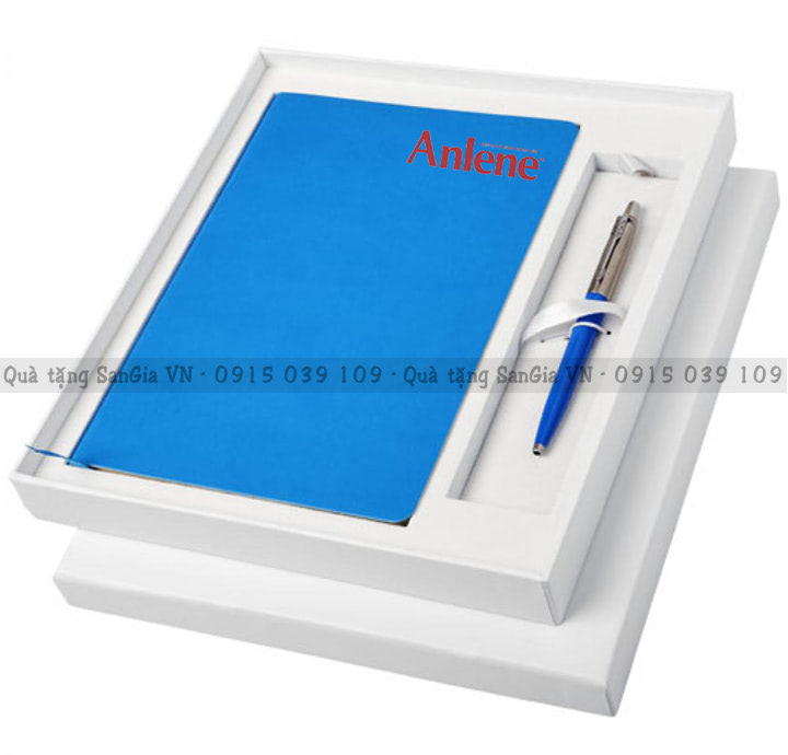 MẪU BỘ QUÀ TẶNG SỐ TAY VĂN PHÒNG + BÚT IN LOGO ANLENE
