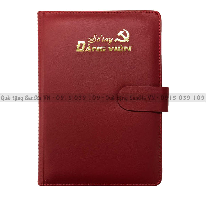 MẪU SỔ DA LÀM QUÀ TẶNG DẬP LOGO ÉP KIM LOGO ĐẢNG VIÊN