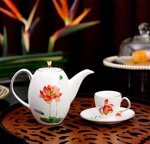 BỘ ẤM TRÀ ANNA CAO HƯƠNG SEN LÀM QUÀ TẶNG ĐỘC ĐÁO