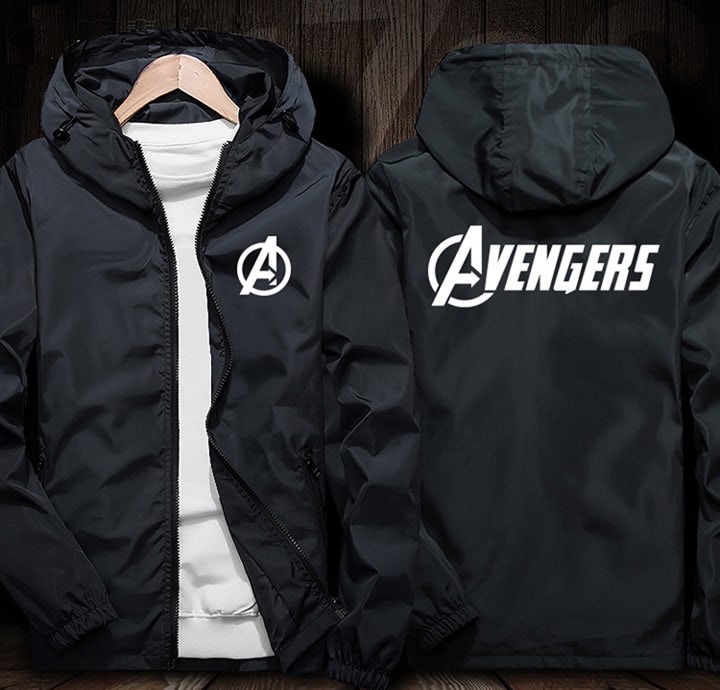MẪU ÁO KHOÁC DÙ IN LOGO AVENGERS