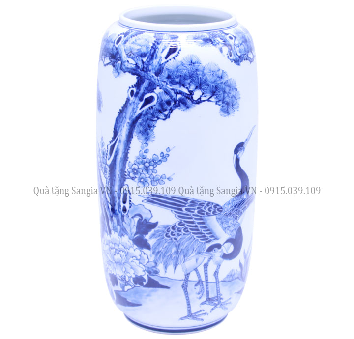 MẪU LỌ HOA IN LOGO DÁNG TRỤ CỔ ĐIỂN