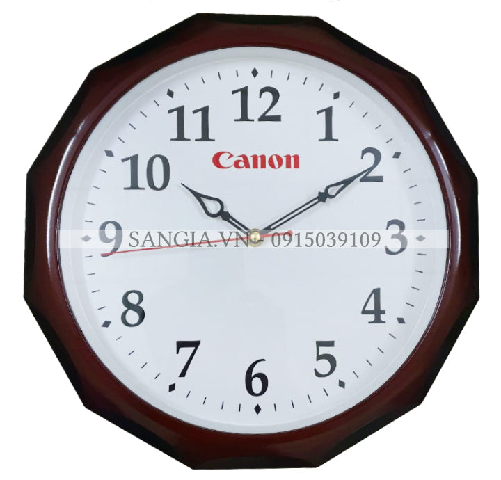 MẪU ĐỒNG HỒ ĐA GIÁC IN LOGO CANON CAO CẤP