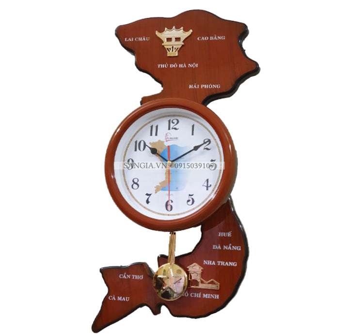 MẪU ĐỒNG HỒ TREO TƯỜNG BẢN ĐỒ VIỆT NAM