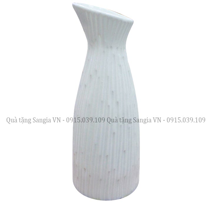 MẪU LỌ HOA BÁT TRÀNG IN LOGO CỔ LOE TRẮNG