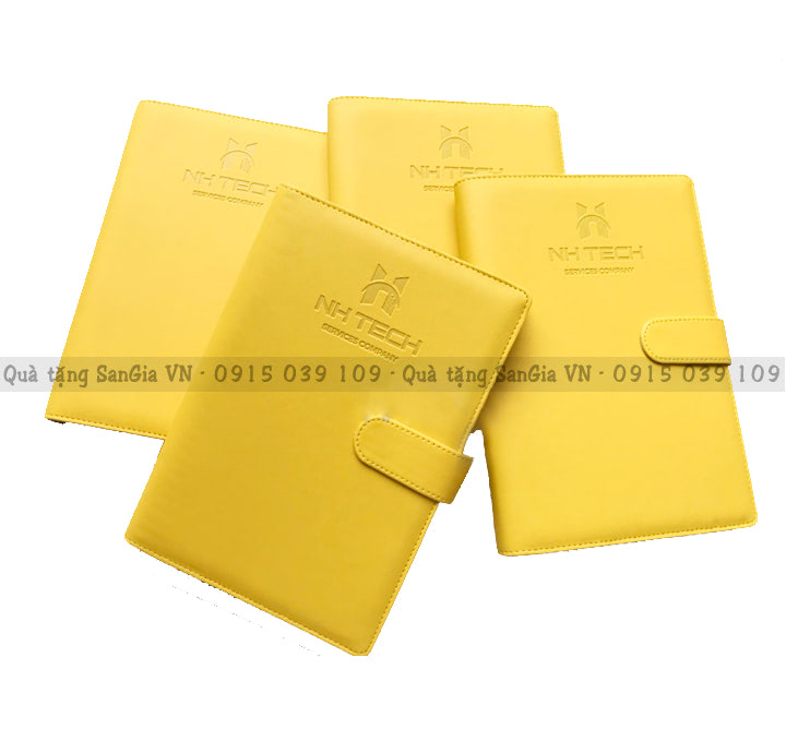 MẪU SỔ QUÀ TẶNG DOANH NGHIỆP VAI CÀI NAM CHÂM IN LÚN LOGO NH TECH