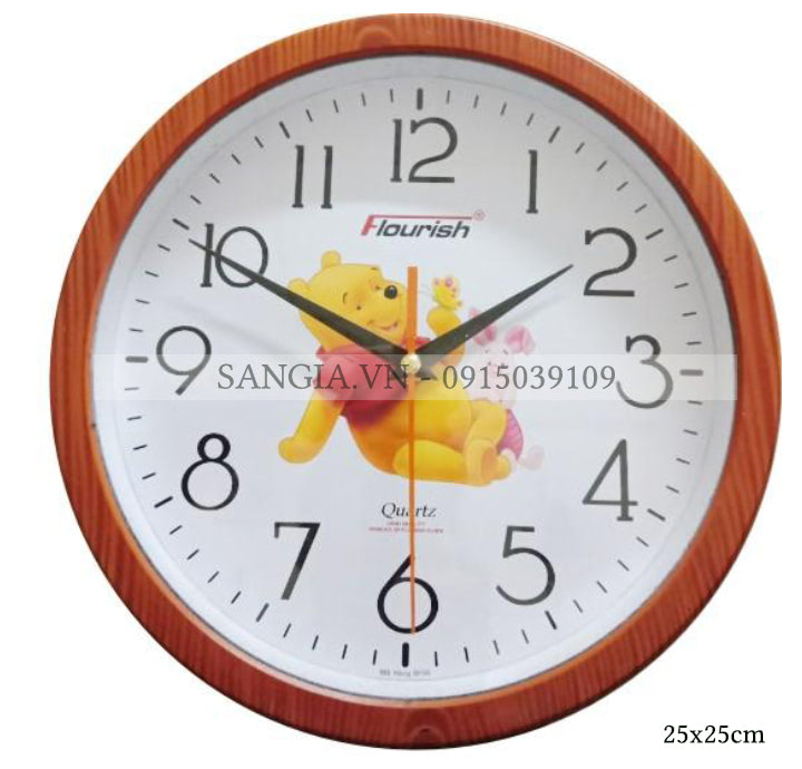 MẪU ĐỒNG HỒ TRÒN GIẢ GỖ IN HÌNH HOẠT HÌNH