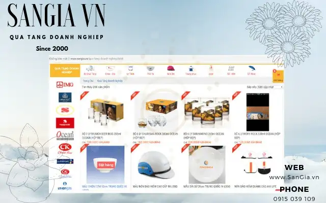 023345bang gia qua tang cuoi nam