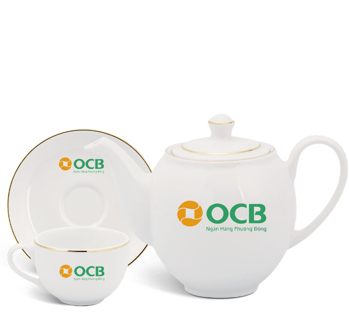 BỘ TRÀ 0.8L CAMELLIA VIỀN DÁT VÀNG 24K LÀM QUÀ TẶNG CAO CẤP